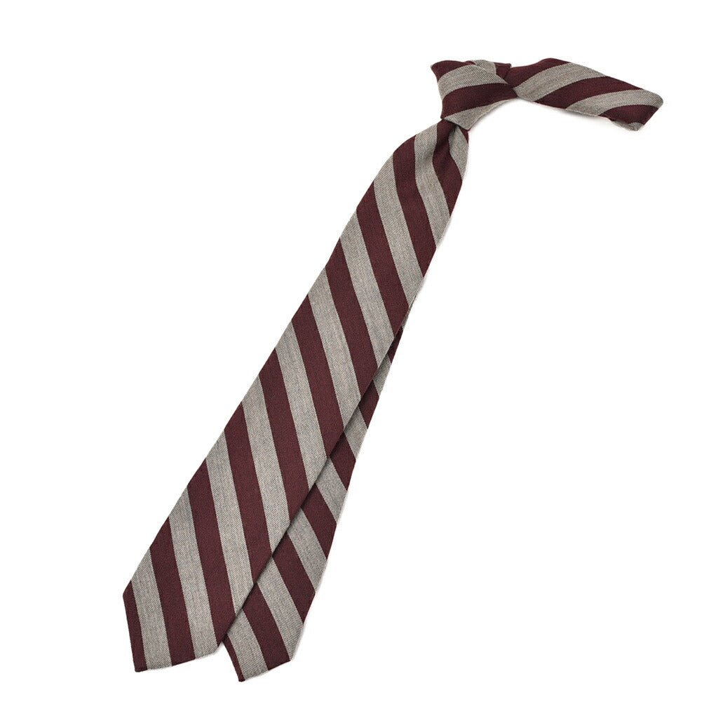 SALE｜BARBA ヴァージンウールシルク レジメンタル柄ネクタイ(セッテピエゲ)｜428375｜GUARDAROBA MILANO OFFICIAL STORE