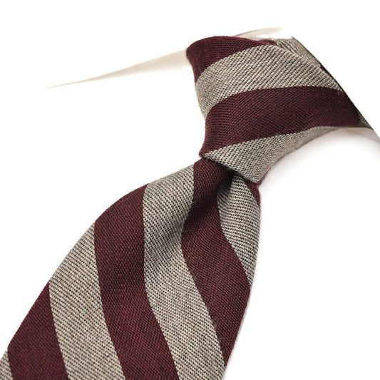 SALE｜BARBA ヴァージンウールシルク レジメンタル柄ネクタイ(セッテピエゲ)｜428375｜GUARDAROBA MILANO OFFICIAL STORE