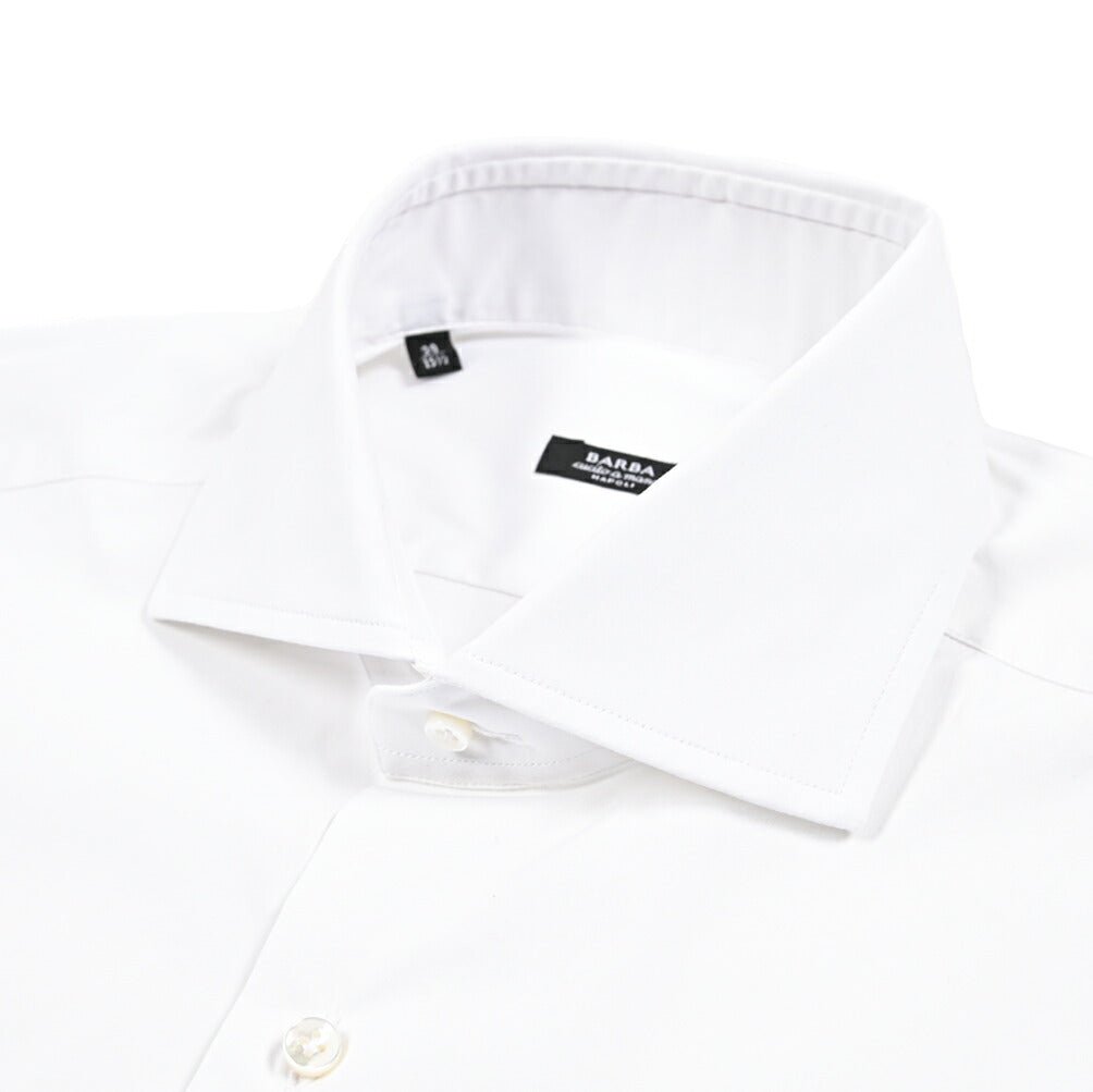 SALE｜BARBA ストレッチコットン ホリゾンタルカラードレスシャツ / cucito a mamo 手縫い仕立て｜435648｜GUARDAROBA MILANO OFFICIAL STORE