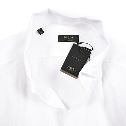 SALE｜BARBA CULTO リネン100% スキッパーカラーシャツ 開襟シャツ｜435697｜GUARDAROBA MILANO OFFICIAL STORE