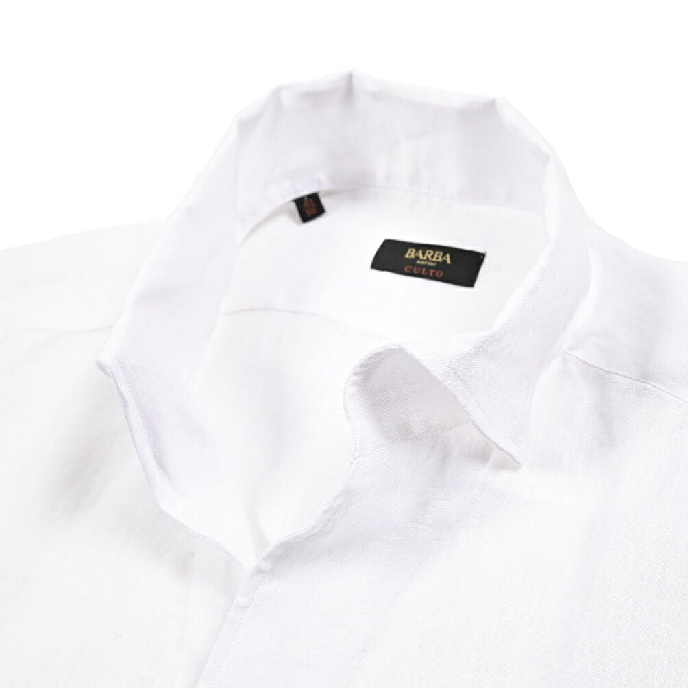 SALE｜BARBA CULTO リネン100% スキッパーカラーシャツ 開襟シャツ｜435697｜GUARDAROBA MILANO OFFICIAL STORE