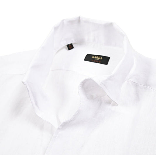 SALE｜BARBA CULTO リネン100% スキッパーカラーシャツ 開襟シャツ｜435697｜GUARDAROBA MILANO OFFICIAL STORE