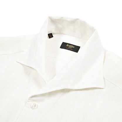SALE｜BARBA CULTO リネン100% スキッパーカラーシャツ 開襟シャツ｜435698｜GUARDAROBA MILANO OFFICIAL STORE