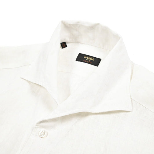 SALE｜BARBA CULTO リネン100% スキッパーカラーシャツ 開襟シャツ｜435698｜GUARDAROBA MILANO OFFICIAL STORE