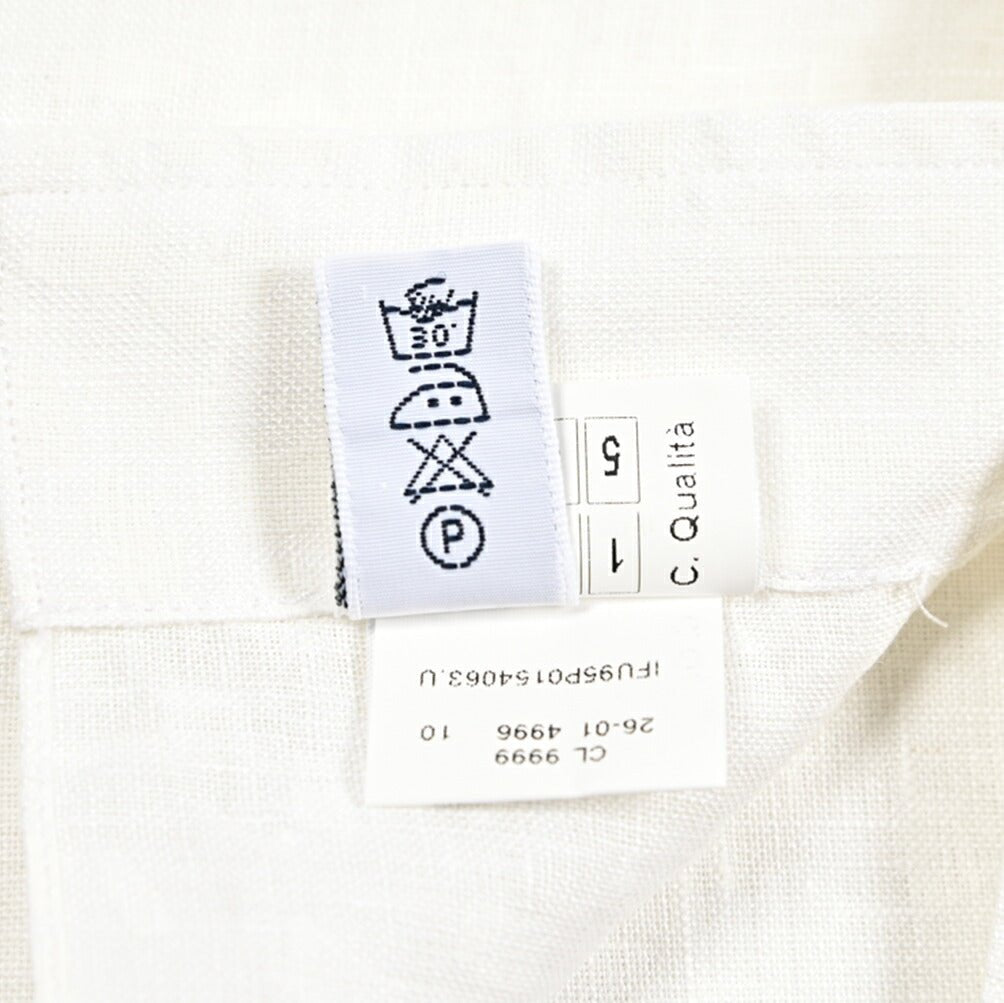 SALE｜BARBA CULTO リネン100% スキッパーカラーシャツ 開襟シャツ｜435698｜GUARDAROBA MILANO OFFICIAL STORE