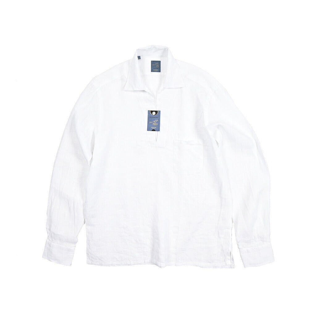 SALE｜BARBA DANDYLIFE The Vintage Shirt リネン100% プルオーバースキッパーカラーシャツ｜435693-39｜GUARDAROBA MILANO OFFICIAL STORE