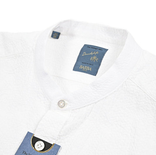 SALE｜BARBA DANDYLIFE The Vintage Shirt ストレッチコットン バンドカラープルオーバーシャツ｜435696｜GUARDAROBA MILANO OFFICIAL STORE