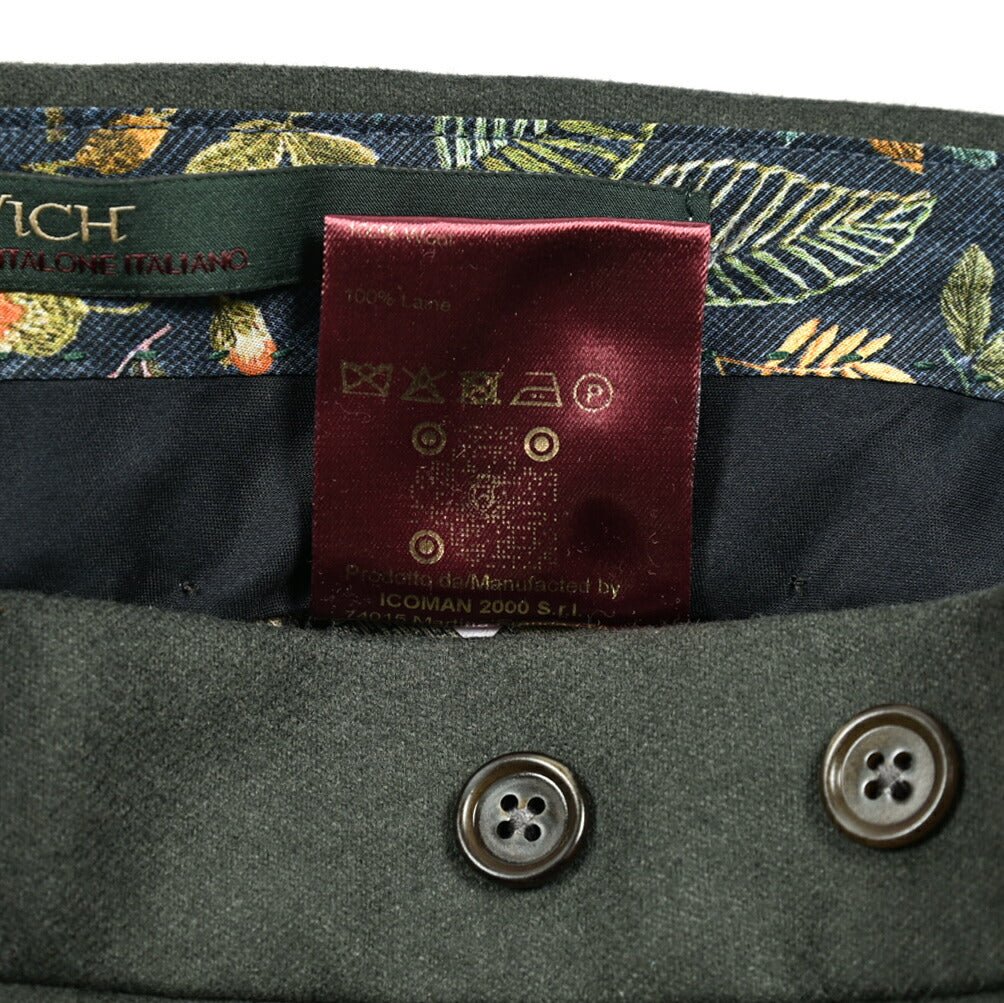 SALE｜BERWICH BARBER ウール100% ツータックスラックス｜GUARDAROBA MILANO OFFICIAL STORE