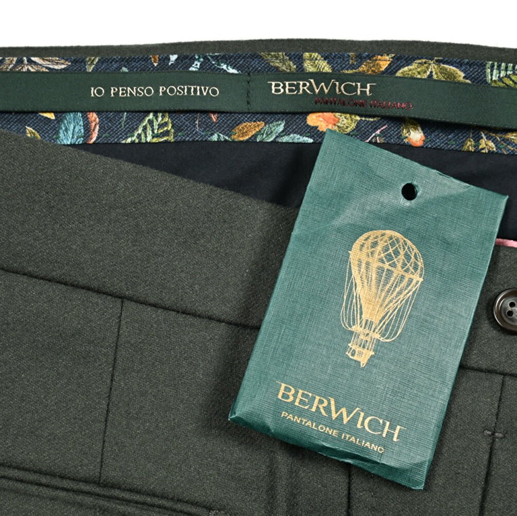 SALE｜BERWICH BARBER ウール100% ツータックスラックス｜GUARDAROBA MILANO OFFICIAL STORE