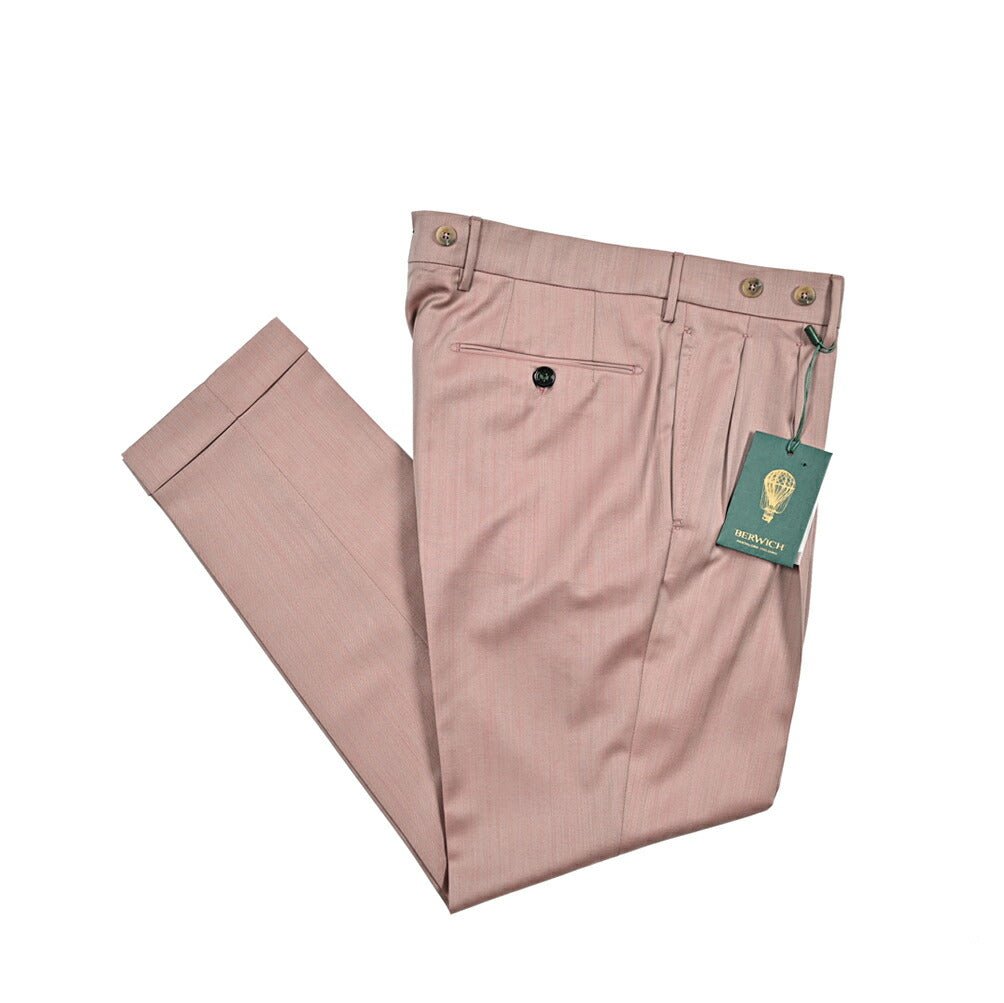 SALE｜BERWICH "BARBER" ヴァージンウール100% ツータックスラックス(ソラーロ)｜422033 - 52｜GUARDAROBA MILANO OFFICIAL STORE