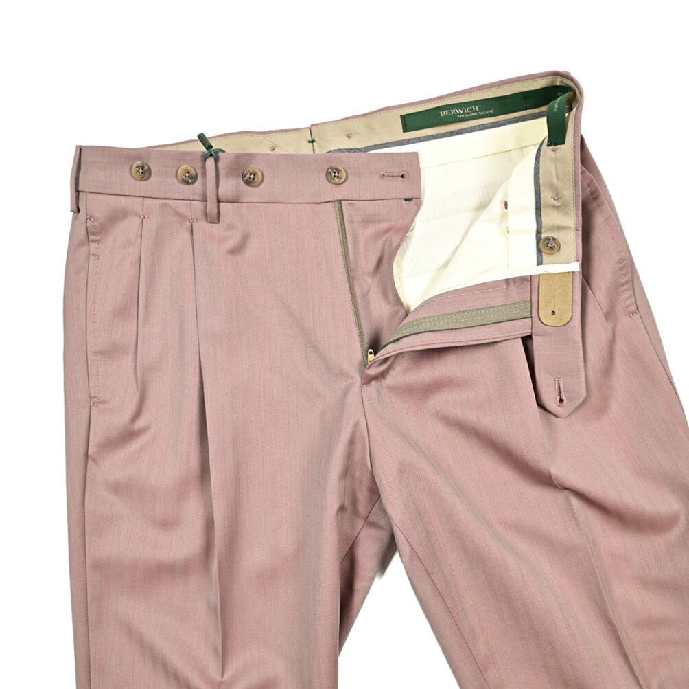 SALE｜BERWICH "BARBER" ヴァージンウール100% ツータックスラックス(ソラーロ)｜422033 - 52｜GUARDAROBA MILANO OFFICIAL STORE
