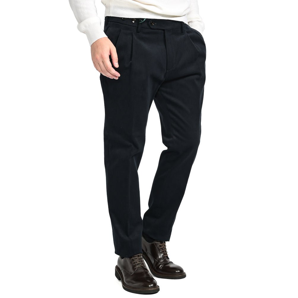 SALE｜BERWICH BARBER ストレッチコットン ツータックチノスラックス｜412027 - 48｜GUARDAROBA MILANO OFFICIAL STORE