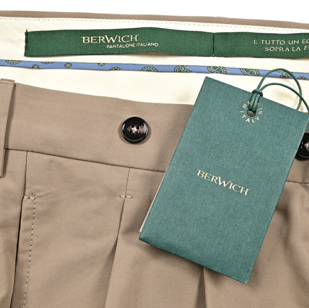 SALE｜BERWICH "BARBER" コットンナイロン ツータックパンツ｜425296 - 46｜GUARDAROBA MILANO OFFICIAL STORE