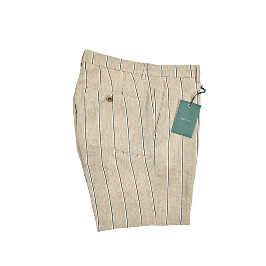 SALE｜BERWICH BER_MUDA リネン100% ノータックバミューダショーツ｜422319 - 52｜GUARDAROBA MILANO OFFICIAL STORE