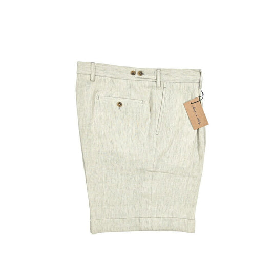 SALE｜BERWICH BER_MUDA リネン100% ワンタックバミューダショーツ｜422344 - L｜GUARDAROBA MILANO OFFICIAL STORE