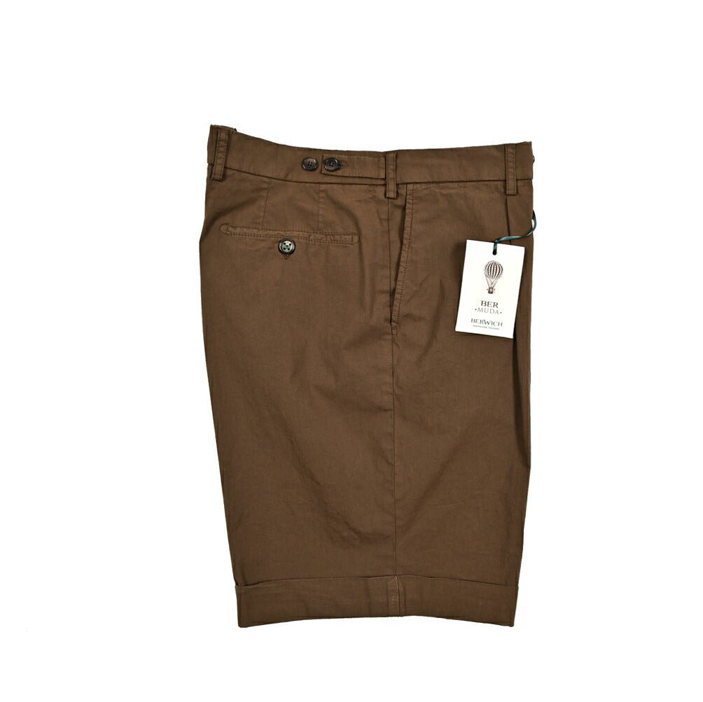 SALE｜BERWICH BER_MUDA 1P ストレッチコットン ワンタックバミューダショーツ｜422308 - XS｜GUARDAROBA MILANO OFFICIAL STORE