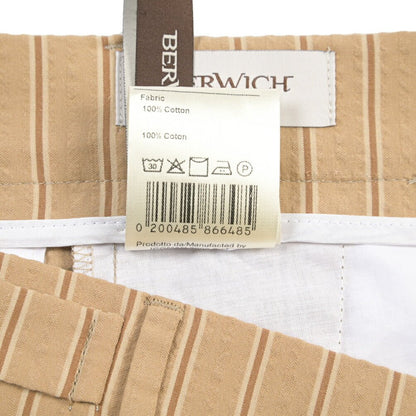 SALE｜BERWICH “BERMUDA 1P” コットン100% シアサッカーショーツ ベージュ(beige) 48 | GUARDAROBA MILANO OFFICIAL STORE