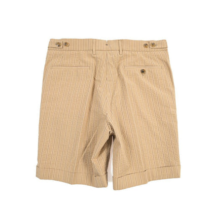 SALE｜BERWICH “BERMUDA 1P” コットン100% シアサッカーショーツ ベージュ(beige) 48 | GUARDAROBA MILANO OFFICIAL STORE