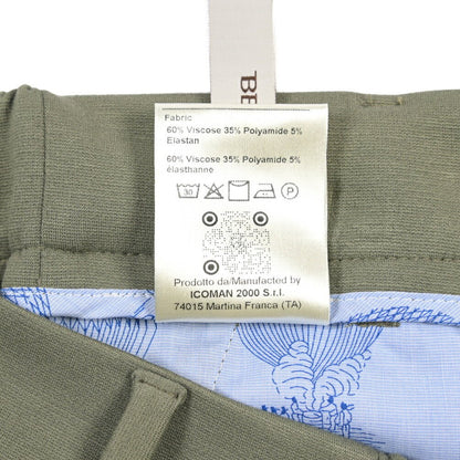 SALE｜BERWICH “BERMUDA ELAX” ストレッチナイロン ジャージーショーツ カーキグリーン(army) 50 | GUARDAROBA MILANO OFFICIAL STORE