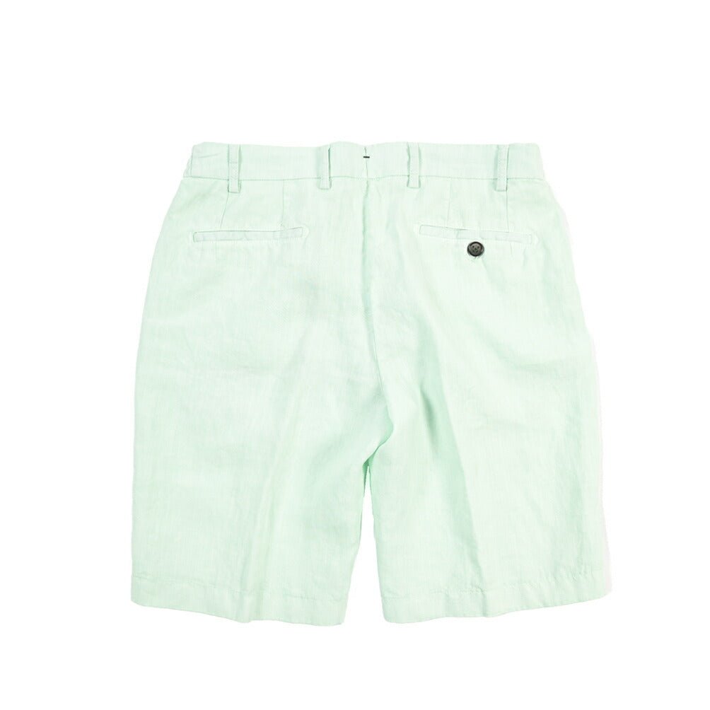 SALE｜BERWICH “BERMUDA ELAX-GD” リネン100% ノータックショーツ ライトグリーン(lt verde924) 48 | GUARDAROBA MILANO OFFICIAL STORE