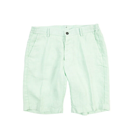 SALE｜BERWICH “BERMUDA ELAX-GD” リネン100% ノータックショーツ ライトグリーン(lt verde924) 48 | GUARDAROBA MILANO OFFICIAL STORE