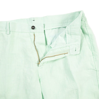 SALE｜BERWICH “BERMUDA ELAX-GD” リネン100% ノータックショーツ ライトグリーン(lt verde924) 48 | GUARDAROBA MILANO OFFICIAL STORE
