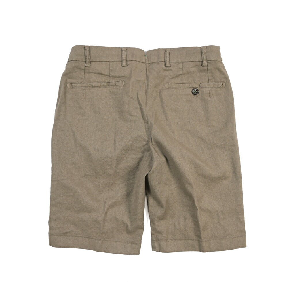 SALE｜BERWICH “BERMUDA ELAX-GD” リネン混コットン ストレッチショーツ カーキグリーン(fango480) 46 | GUARDAROBA MILANO OFFICIAL STORE