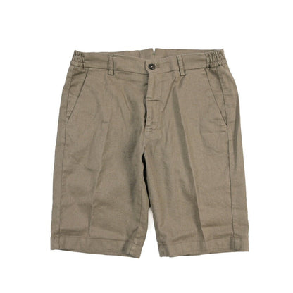 SALE｜BERWICH “BERMUDA ELAX-GD” リネン混コットン ストレッチショーツ カーキグリーン(fango480) 46 | GUARDAROBA MILANO OFFICIAL STORE