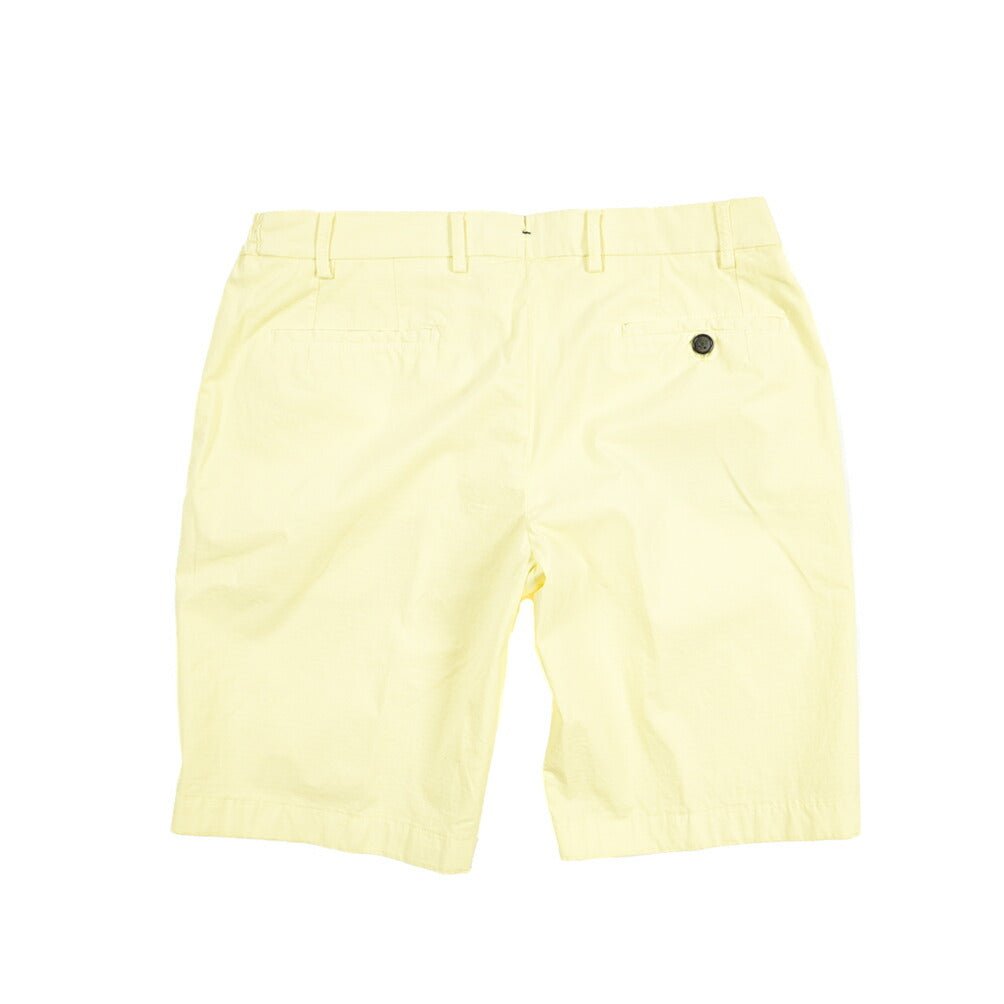 SALE｜BERWICH “BERMUDA ELAX-GD” ストレッチコットン ノータックショーツ イエロー(lt giallo7) 50 | GUARDAROBA MILANO OFFICIAL STORE