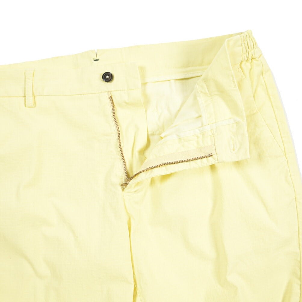 SALE｜BERWICH “BERMUDA ELAX-GD” ストレッチコットン ノータックショーツ イエロー(lt giallo7) 50 | GUARDAROBA MILANO OFFICIAL STORE