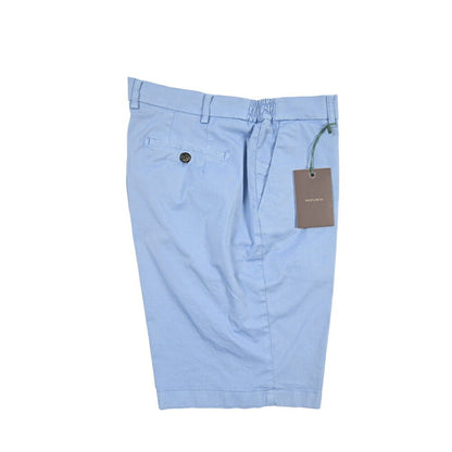 SALE｜BERWICH “BERMUDA ELAX-GD” ストレッチコットン ノータックショーツ ブルー(azzurro213) 54 | GUARDAROBA MILANO OFFICIAL STORE