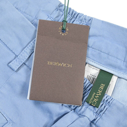 SALE｜BERWICH “BERMUDA ELAX-GD” ストレッチコットン ノータックショーツ ブルー(azzurro213) 54 | GUARDAROBA MILANO OFFICIAL STORE
