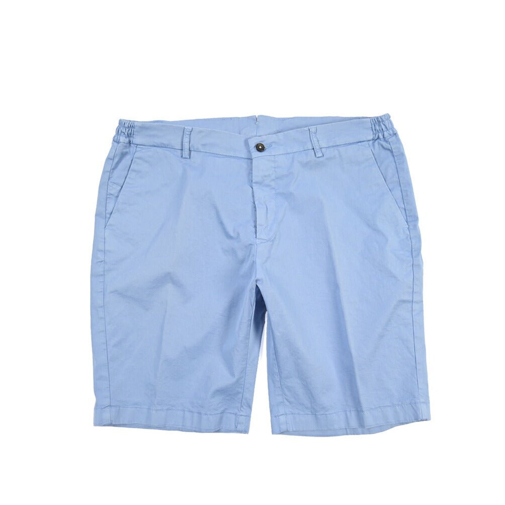 SALE｜BERWICH “BERMUDA ELAX-GD” ストレッチコットン ノータックショーツ ブルー(azzurro213) 54 | GUARDAROBA MILANO OFFICIAL STORE
