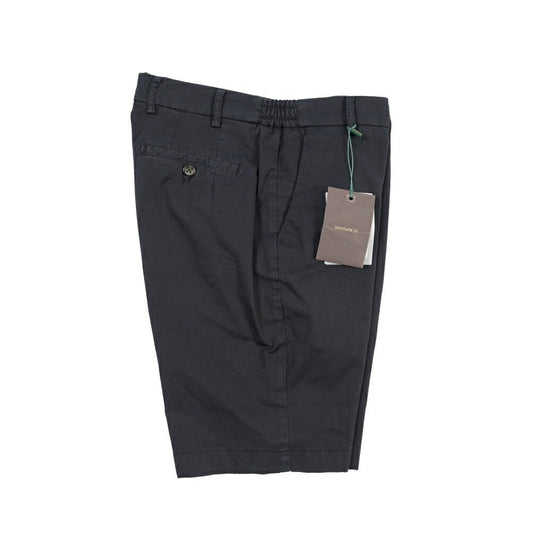 SALE｜BERWICH “BERMUDA ELAX-GD” ストレッチコットン ノータックショーツ ネイビー(navy665) 46 | GUARDAROBA MILANO OFFICIAL STORE