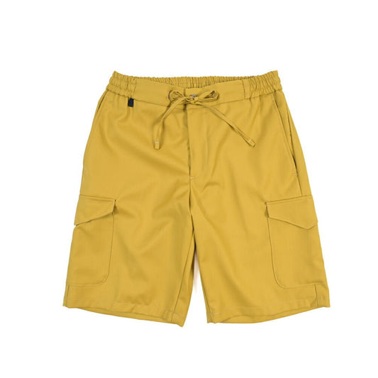SALE｜BERWICH “BERMUDA SAFARI” ウール100% ノータックショーツ イエロー(yellow) XS | GUARDAROBA MILANO OFFICIAL STORE