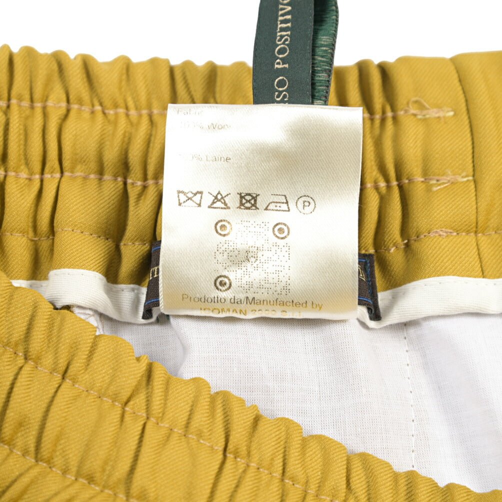 SALE｜BERWICH “BERMUDA SAFARI” ウール100% ノータックショーツ イエロー(yellow) XS | GUARDAROBA MILANO OFFICIAL STORE