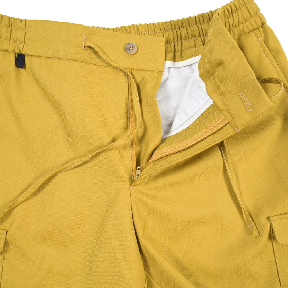 SALE｜BERWICH “BERMUDA SAFARI” ウール100% ノータックショーツ イエロー(yellow) XS | GUARDAROBA MILANO OFFICIAL STORE