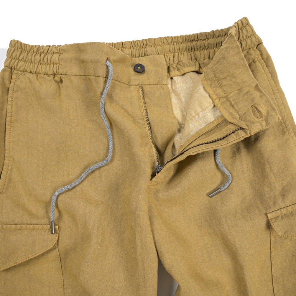 SALE｜BERWICH “BERMUDA SAFARI” リネン100% ノータックショーツ ベージュ(beige591) XS | GUARDAROBA MILANO OFFICIAL STORE