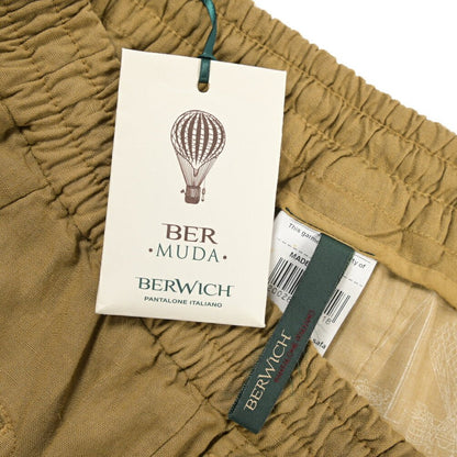SALE｜BERWICH “BERMUDA SAFARI” リネン100% ノータックショーツ ベージュ(beige591) XS | GUARDAROBA MILANO OFFICIAL STORE