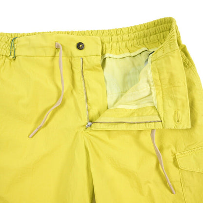 SALE｜BERWICH “BERMUDA SAFARI-GD” リネン混コットン ストレッチショーツ イエロー(cedro3945) M | GUARDAROBA MILANO OFFICIAL STORE