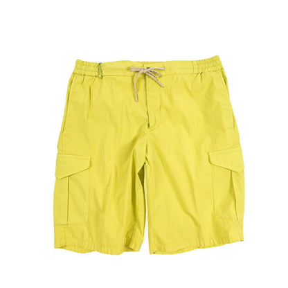 SALE｜BERWICH “BERMUDA SAFARI-GD” リネン混コットン ストレッチショーツ イエロー(cedro3945) M | GUARDAROBA MILANO OFFICIAL STORE