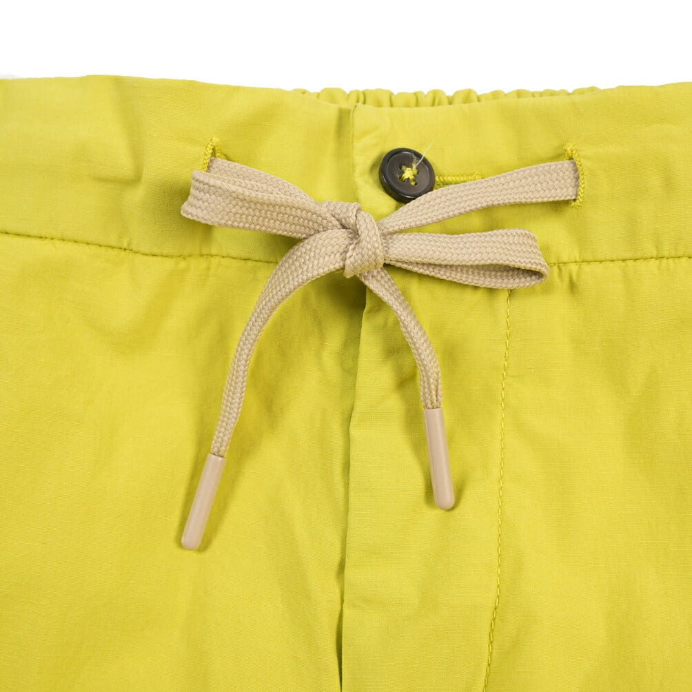 SALE｜BERWICH “BERMUDA SAFARI-GD” リネン混コットン ストレッチショーツ イエロー(cedro3945) M | GUARDAROBA MILANO OFFICIAL STORE