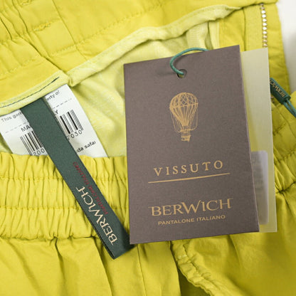 SALE｜BERWICH “BERMUDA SAFARI-GD” リネン混コットン ストレッチショーツ イエロー(cedro3945) M | GUARDAROBA MILANO OFFICIAL STORE