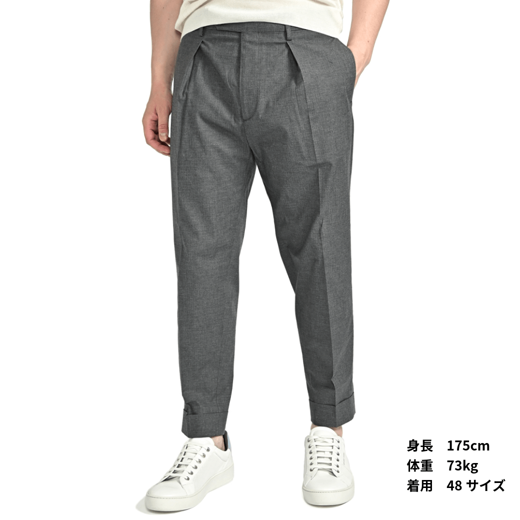 SALE｜BERWICH CHIAIA ストレッチコットン ワンタックスラックス｜421470 - 42｜GUARDAROBA MILANO OFFICIAL STORE