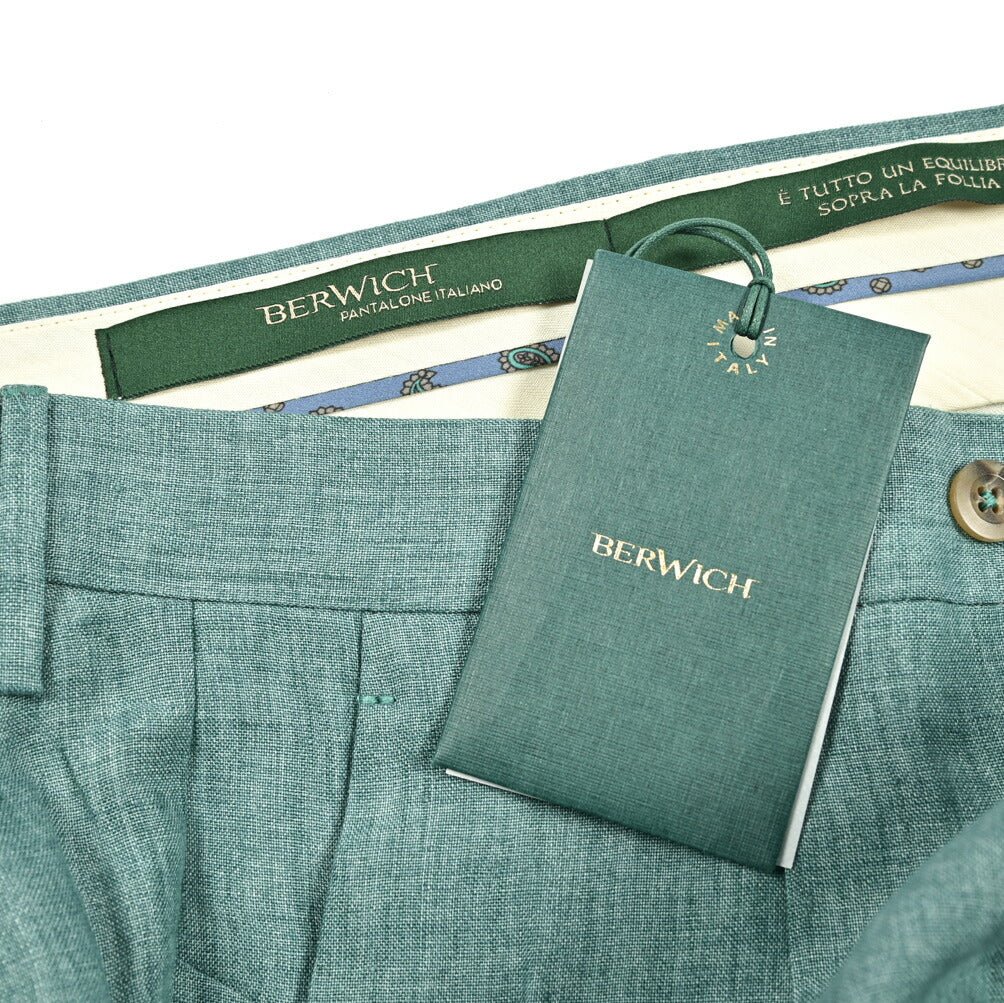 SALE｜BERWICH "MORELLO" リネン100% ワンタックスリムスラックス｜421848 - 46｜GUARDAROBA MILANO OFFICIAL STORE