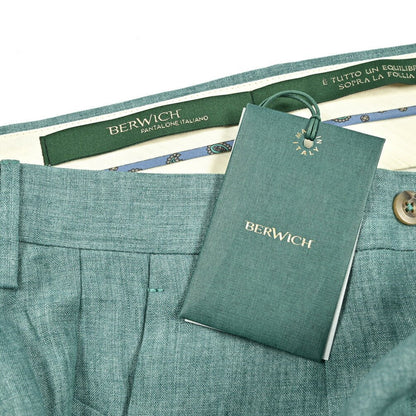 SALE｜BERWICH "MORELLO" リネン100% ワンタックスリムスラックス｜421848 - 46｜GUARDAROBA MILANO OFFICIAL STORE