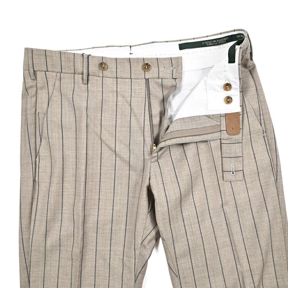 SALE｜BERWICH "MORELLO" ヴァージンウール100% ノータックスリムスラックス｜424733 - 46｜GUARDAROBA MILANO OFFICIAL STORE