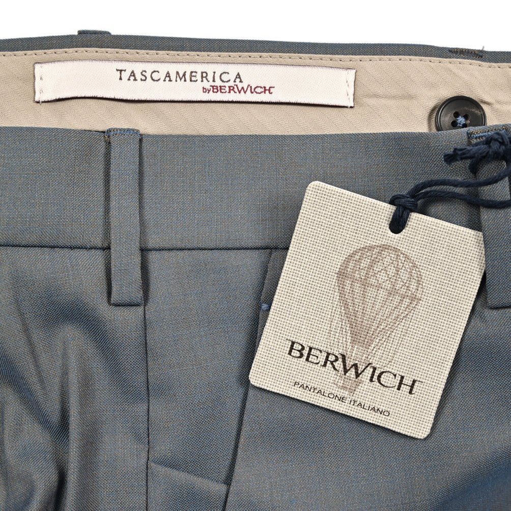 SALE｜BERWICH "MORELLO" ヴァージンウール100% ノータックスリムスラックス (ソラーロ)｜425133 - 46｜GUARDAROBA MILANO OFFICIAL STORE