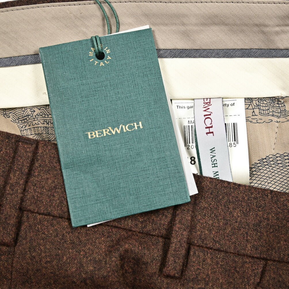 SALE｜BERWICH "MORELLO" ヴァージンウール100% ノータックスラックス｜433292-46｜GUARDAROBA MILANO OFFICIAL STORE