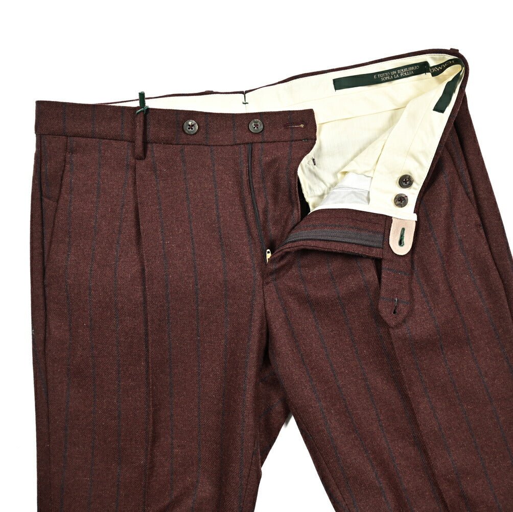 SALE｜BERWICH MORELLO ヴァージンウールフランネル ワンタックスラックス｜413282｜GUARDAROBA MILANO OFFICIAL STORE